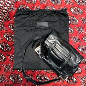 Alexander Wang black leather fold bag
